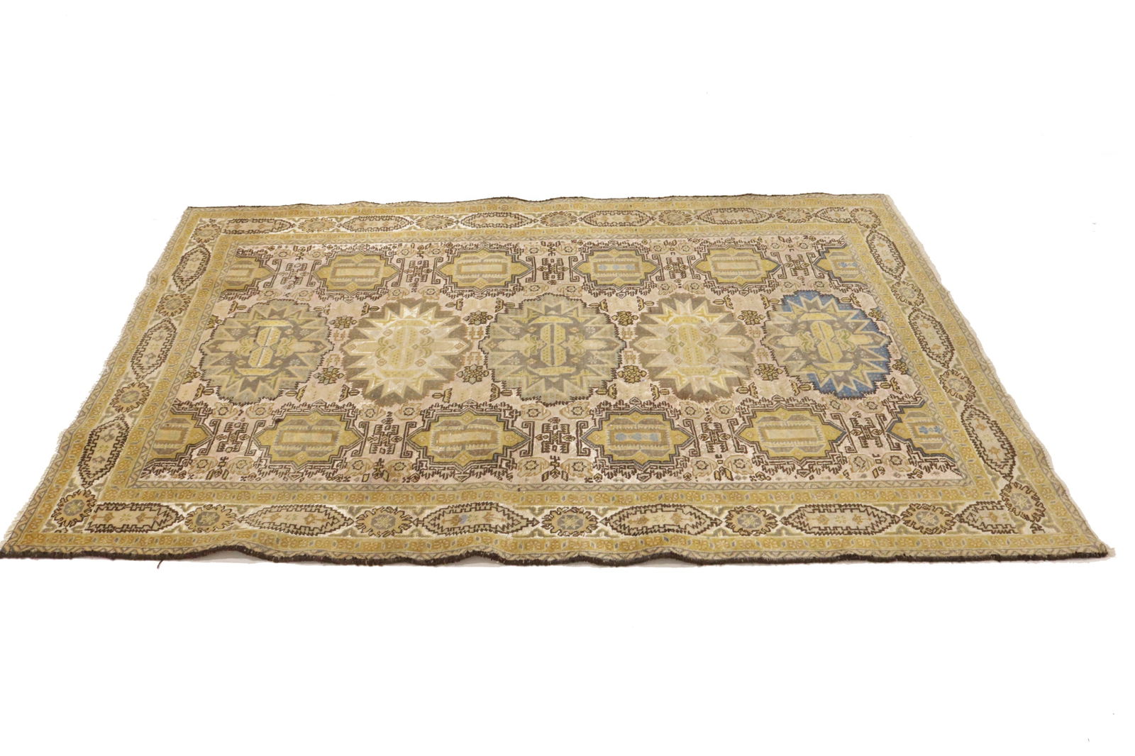 Cream Floral 4X6 Semi Antique Vintage Oriental Persian Rug - 5