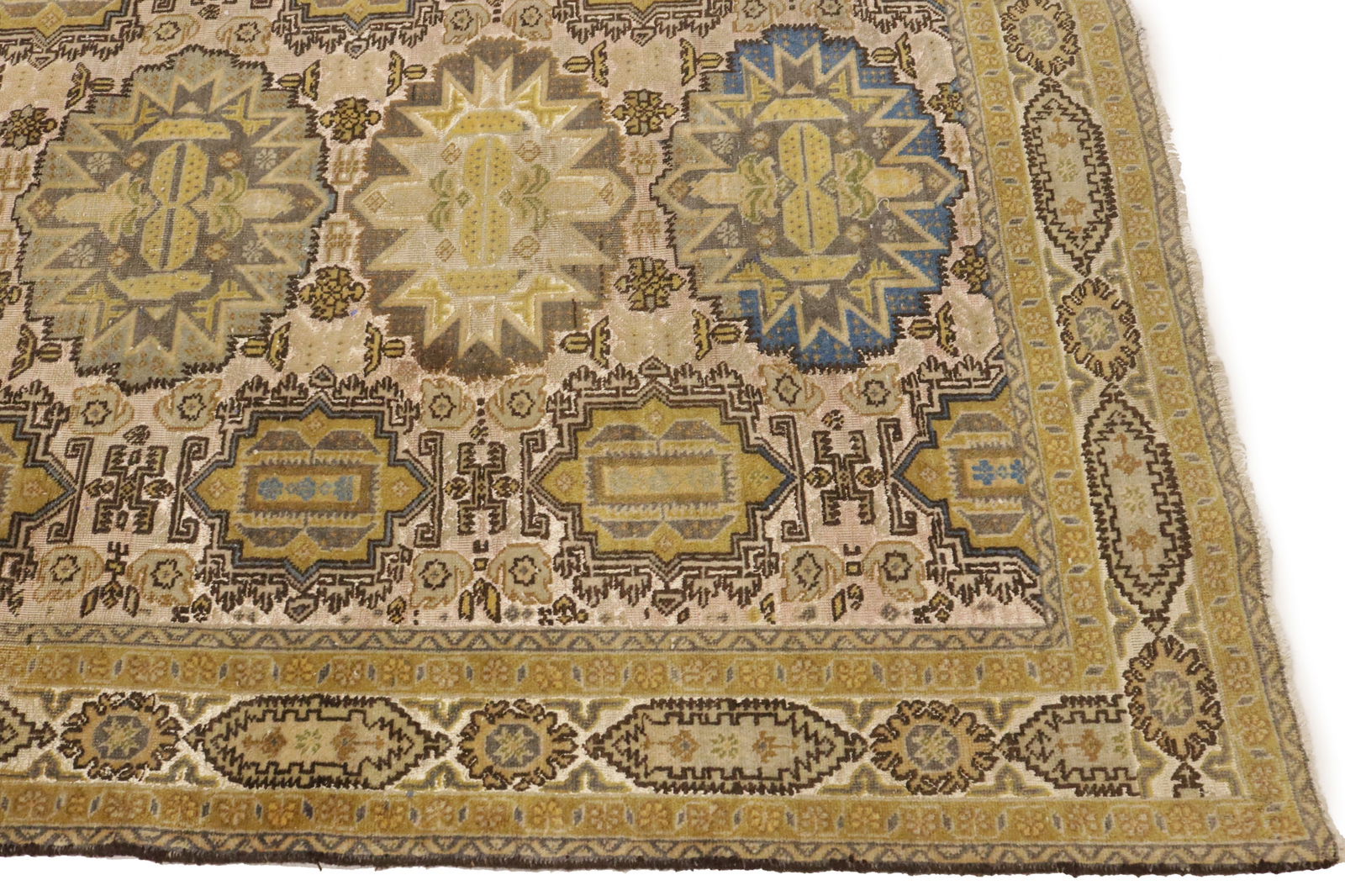 Cream Floral 4X6 Semi Antique Vintage Oriental Persian Rug - 7