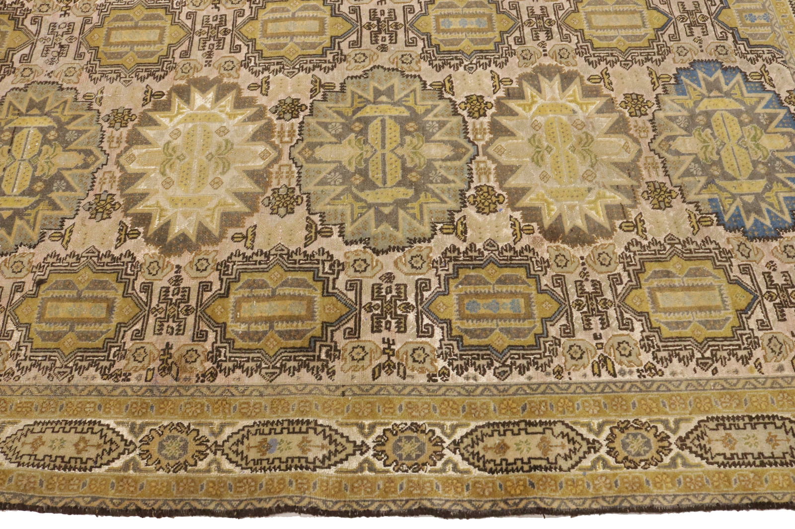 Cream Floral 4X6 Semi Antique Vintage Oriental Persian Rug - 9