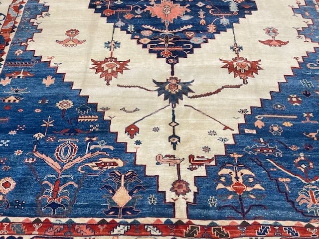 Vintage Bakhshayesh Turkish Azari Rug-1159 - 6