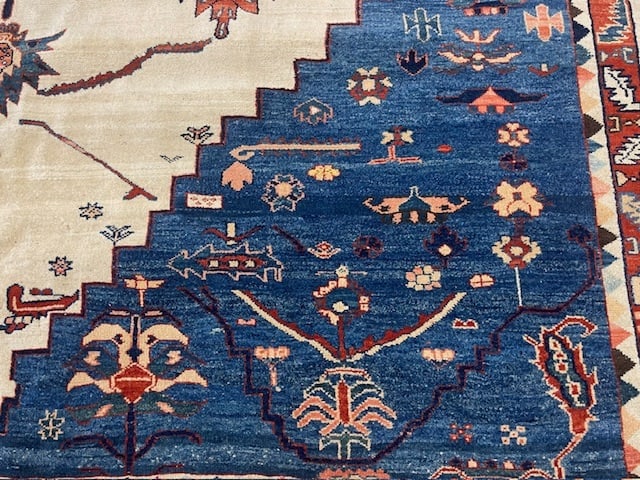 Vintage Bakhshayesh Turkish Azari Rug-1159 - 8