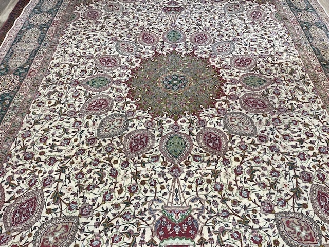 Vintage Persian Tabriz Rug-5286 - 3
