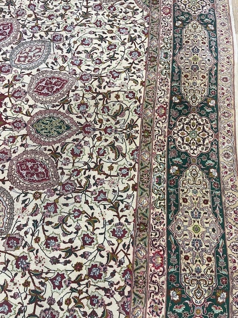 Vintage Persian Tabriz Rug-5286 - 9