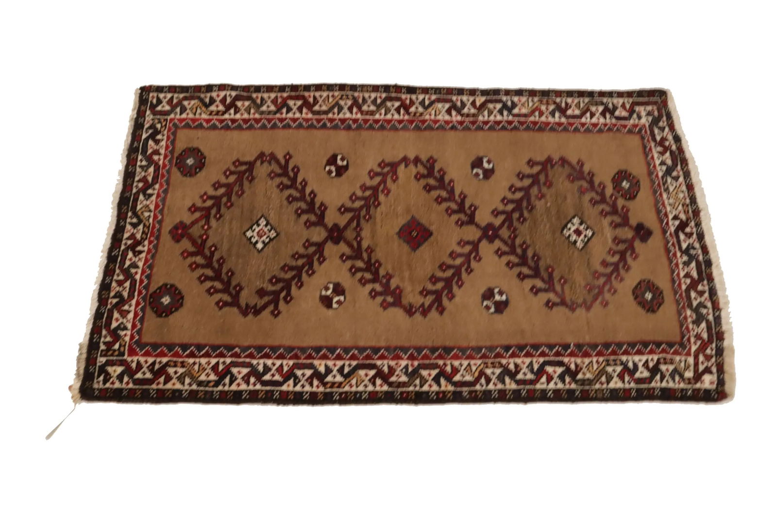 Vintage Khaki Tribal 2'4X3'8 Shiraz Persian Rug - 5