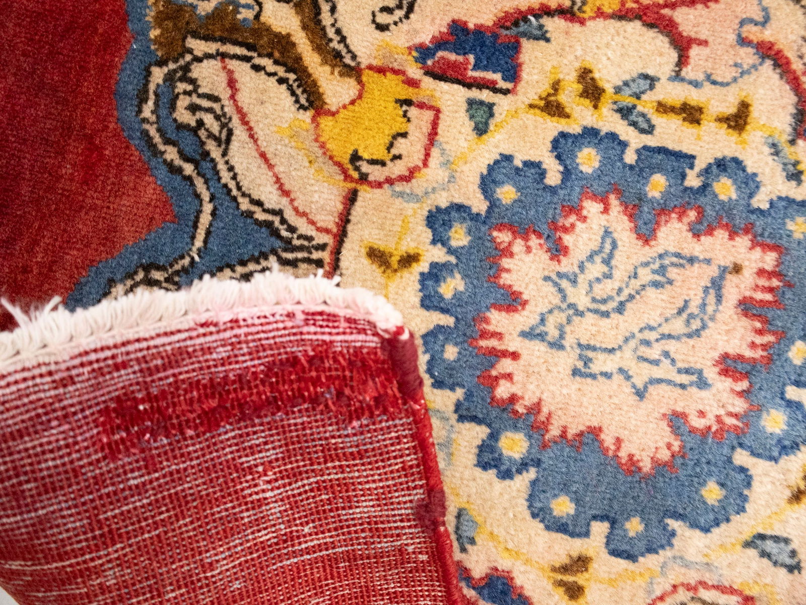 Semi Antique Red Traditional 10'6X14 Kashan Persian Rug - 13