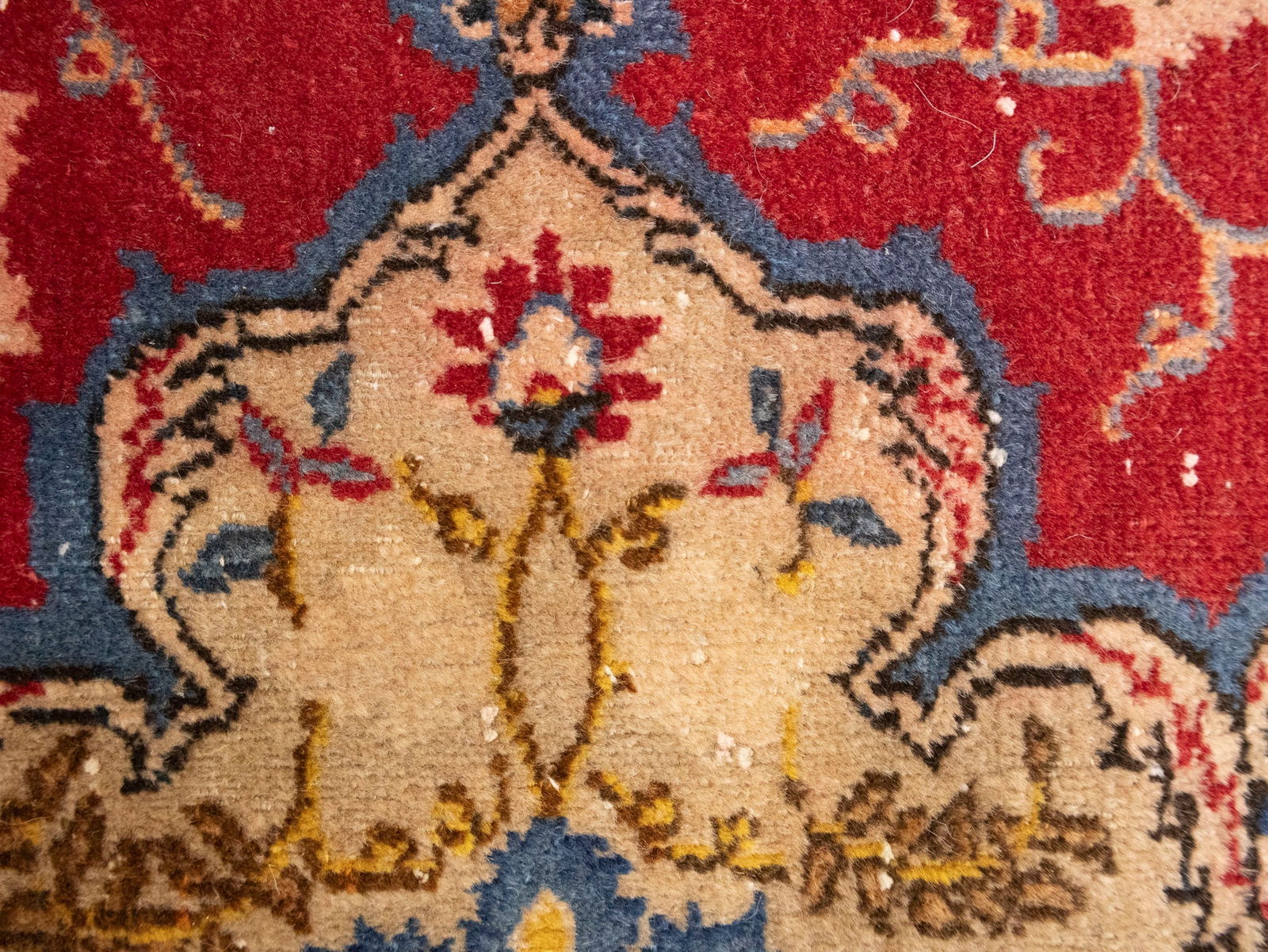 Semi Antique Red Traditional 10'6X14 Kashan Persian Rug - 14