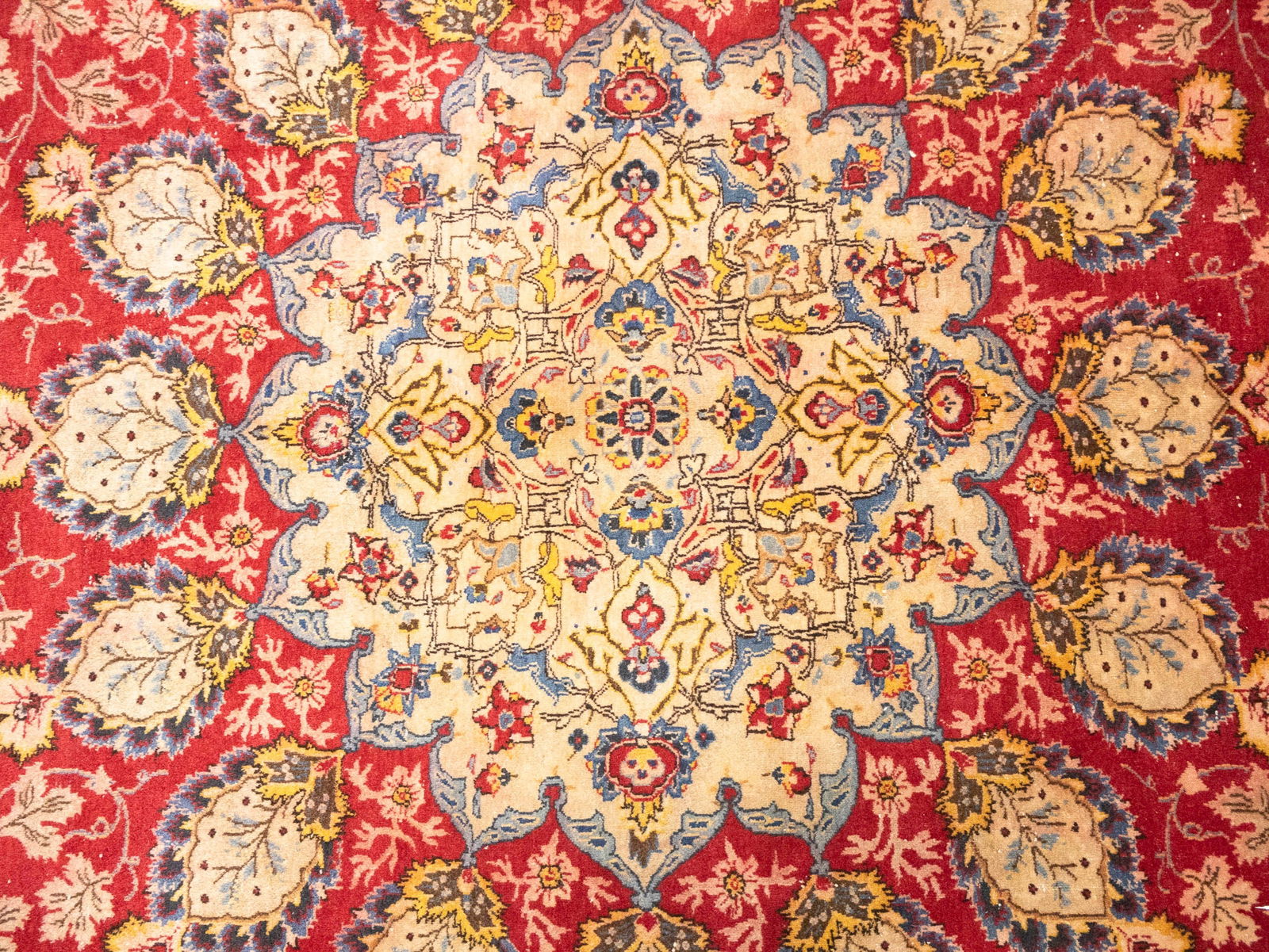 Semi Antique Red Traditional 10'6X14 Kashan Persian Rug - 7