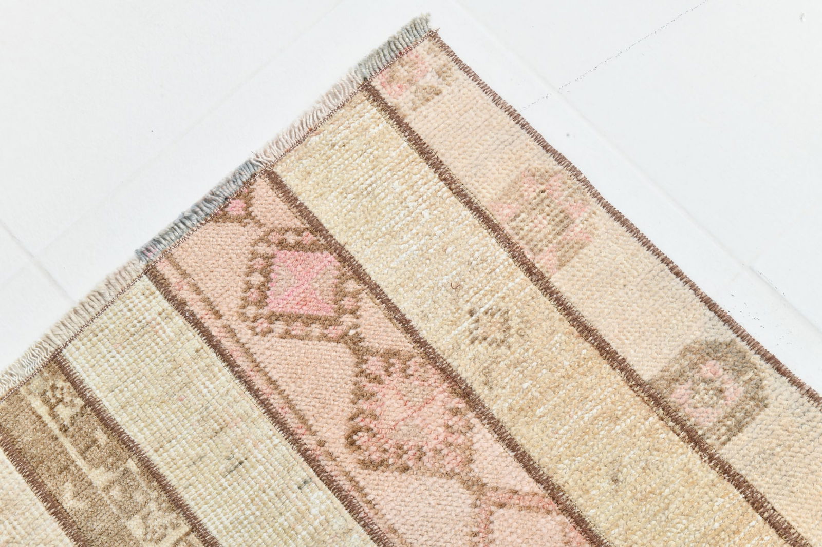 2'3'' x 10'4'' Handmade Vintage Wool Patchwork Rug - 22512 - 12