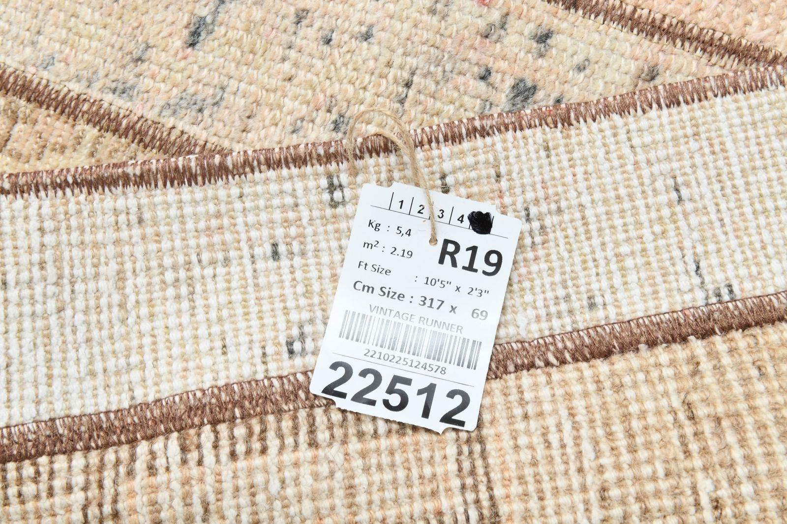 2'3'' x 10'4'' Handmade Vintage Wool Patchwork Rug - 22512 - 19