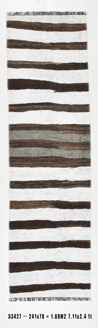 2'3'' x 7'10'' Turkish Vintage Hemp Rug - 53427 - 2