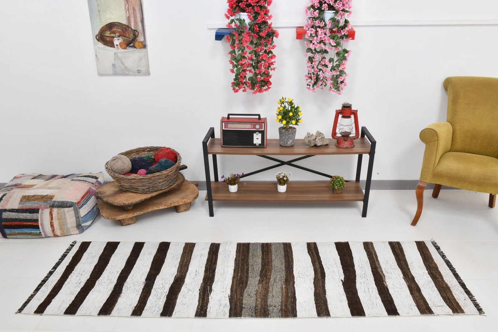 2'3'' x 7'10'' Turkish Vintage Hemp Rug - 53427 - 6