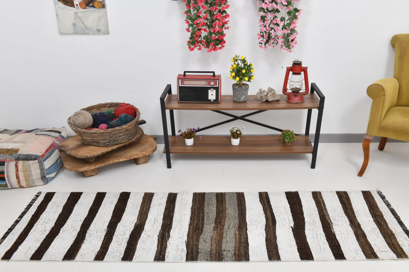 2'3'' x 7'10'' Turkish Vintage Hemp Rug - 53427 - 7