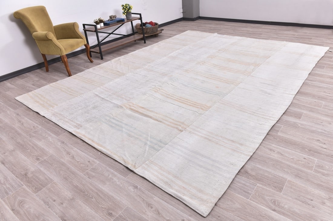 10'1'' x 13'5'' Turkish Vintage Hemp Rug - 240059 - 2