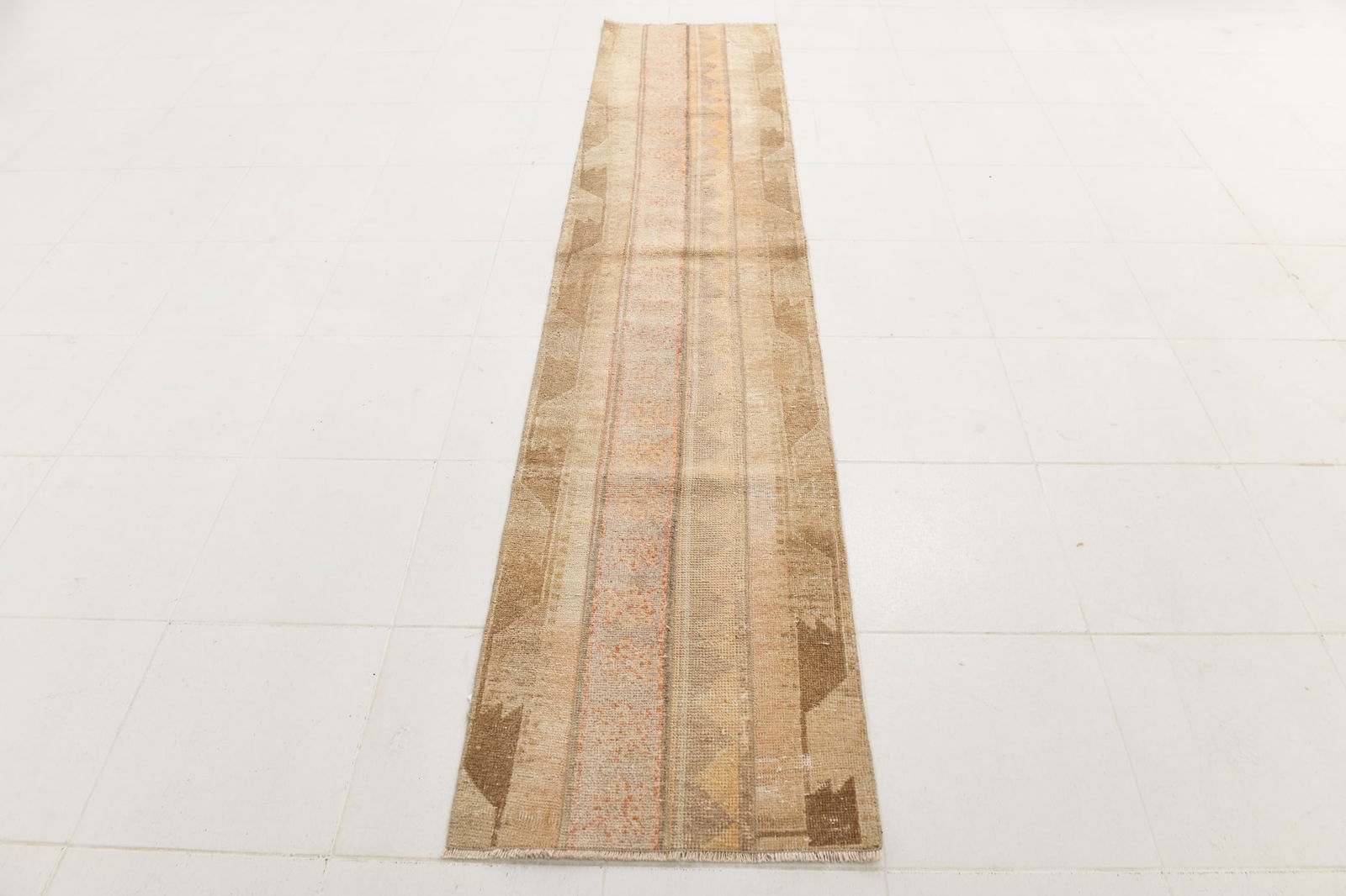 2'0'' x 9'9'' Handmade Vintage Wool Rug - 24208 - 2