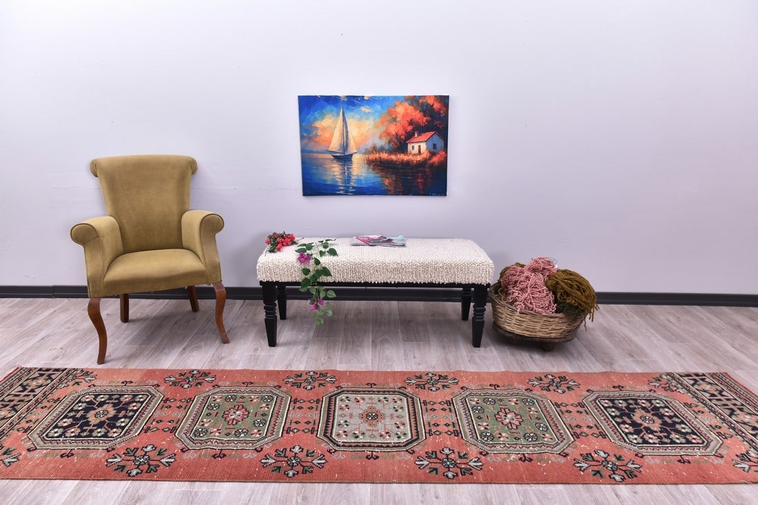 2'6'' x 11'5'' Turkish Vintage Runner Rug - 244686 (1 of 14)