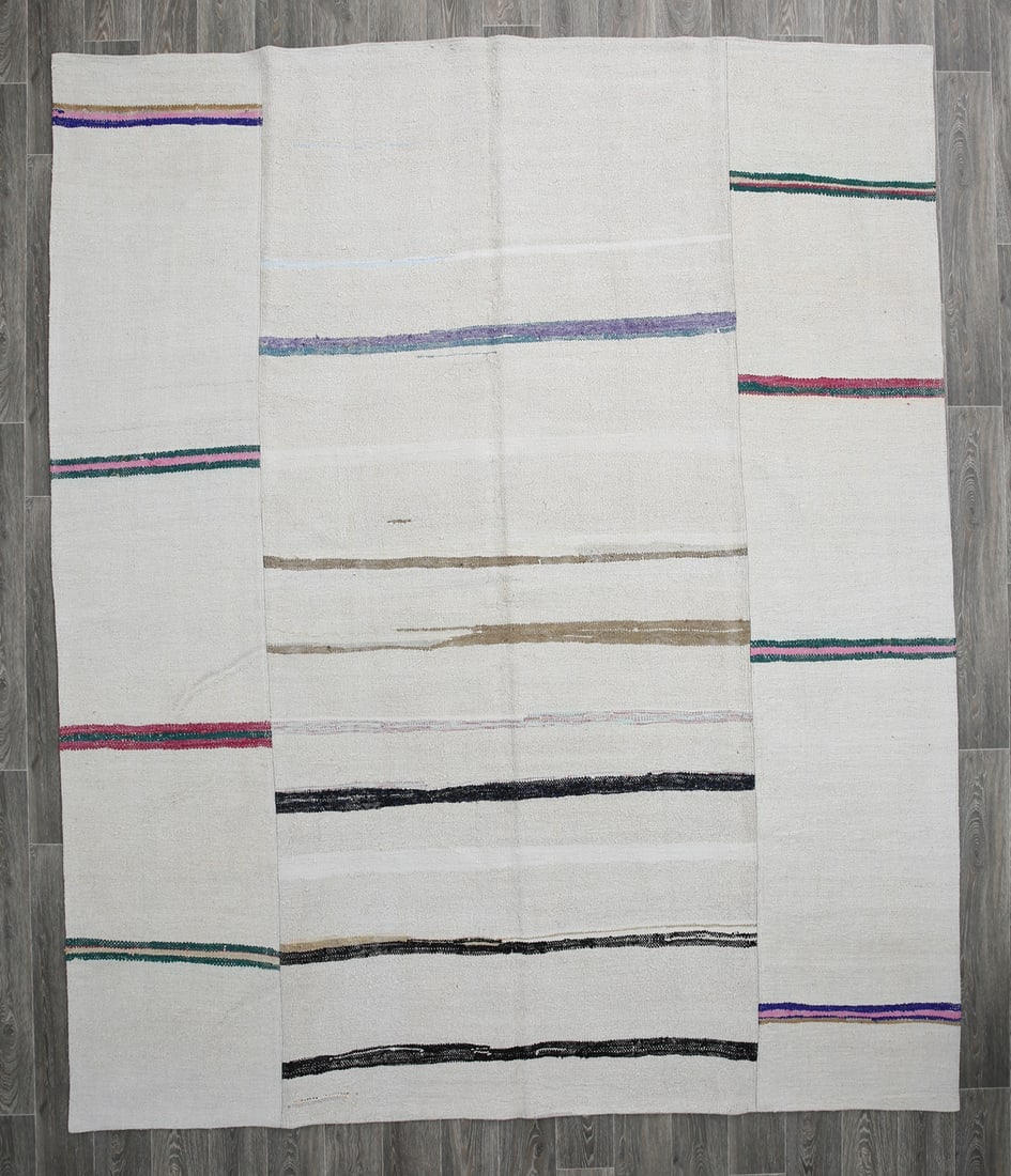 8'6'' x 10'2'' Turkish Vintage Hemp Rug - 53317 (1 of 20)