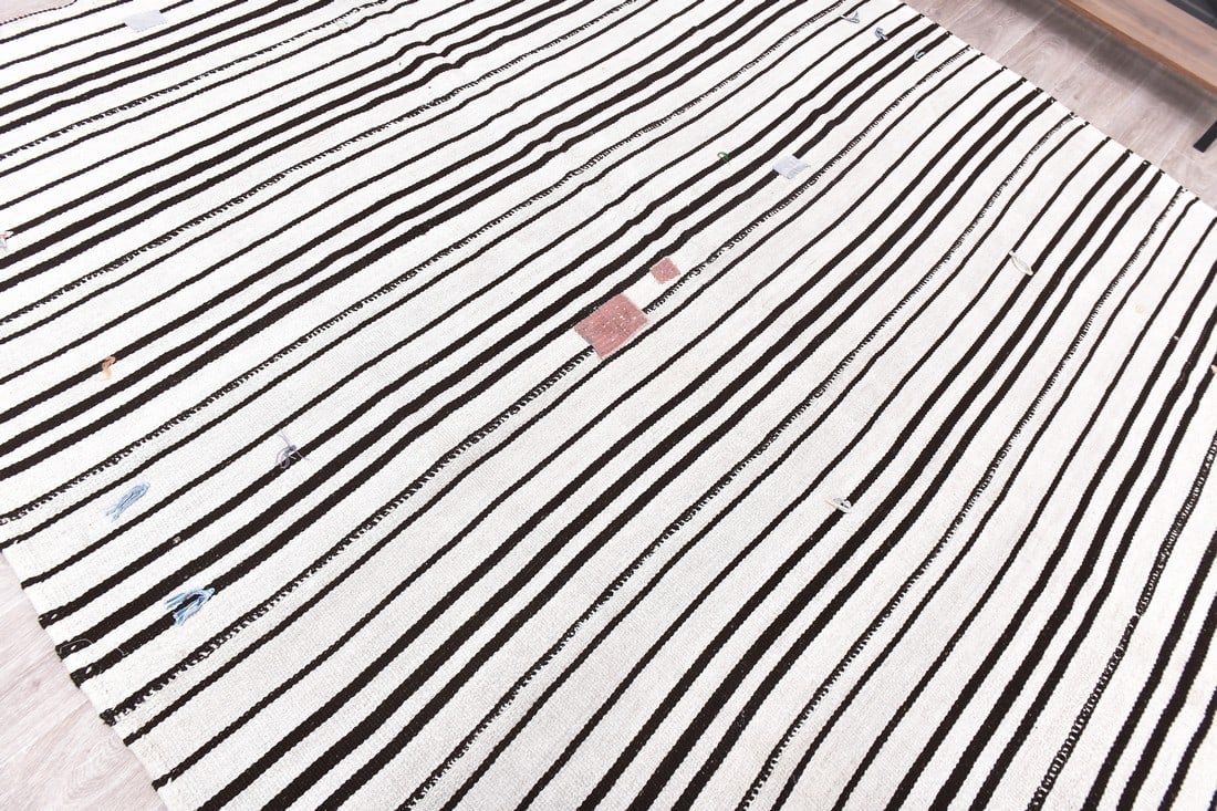 8'9'' x 8'4'' Turkish Vintage Hemp Rug - 240062 - 4