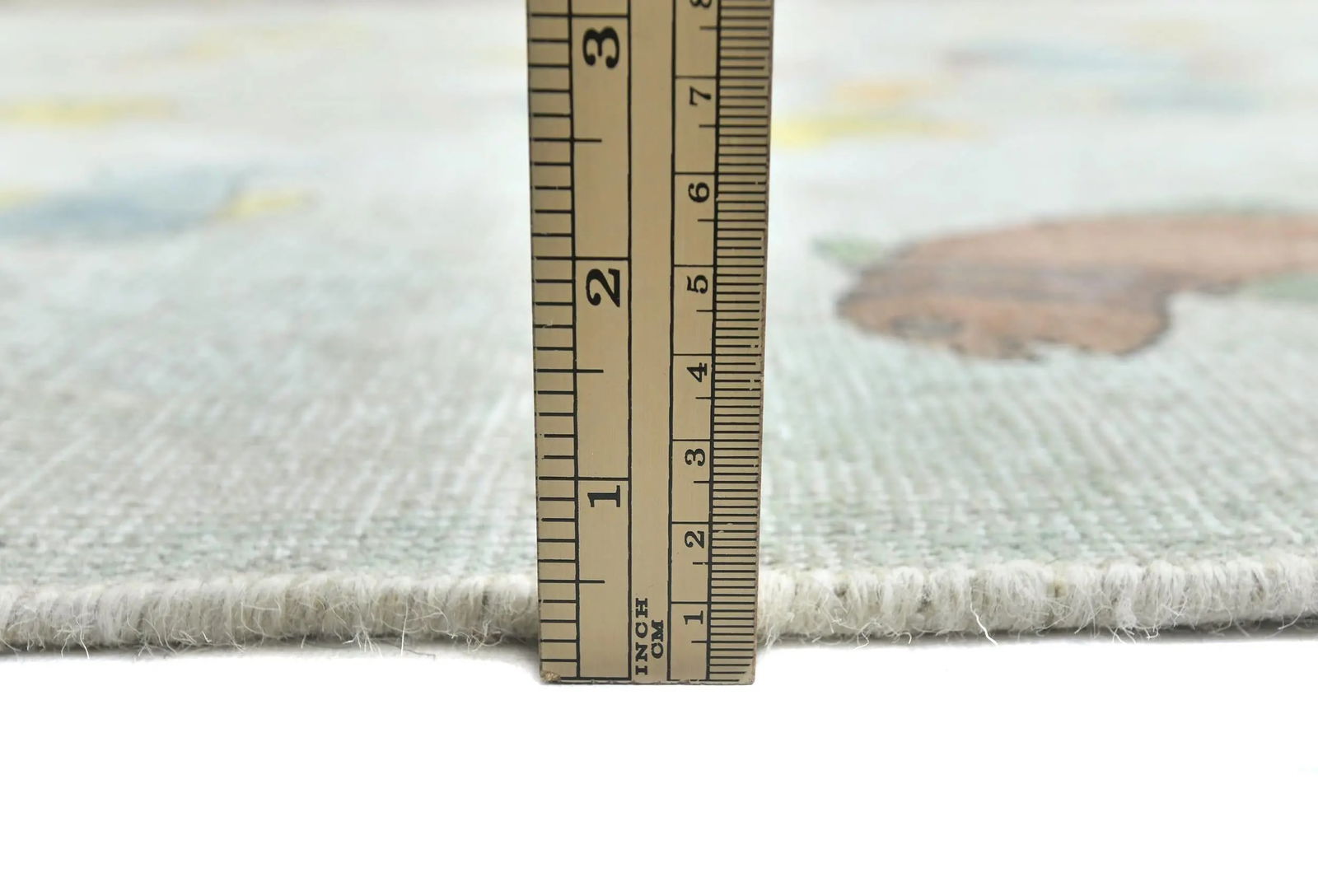 Antique Muted Beige Floral 9X12 Distressed Vintage Oriental Rug - 10