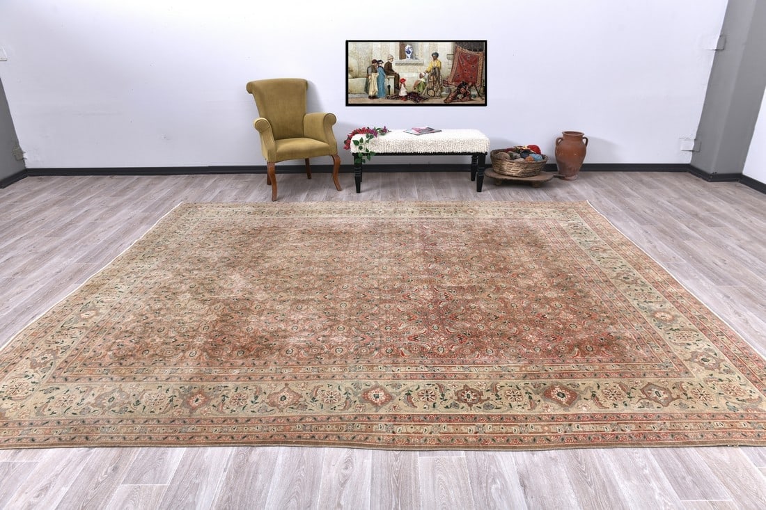 9'5'' x 11'8'' Handmade Vintage Wool Rug - 242596 (1 of 19)