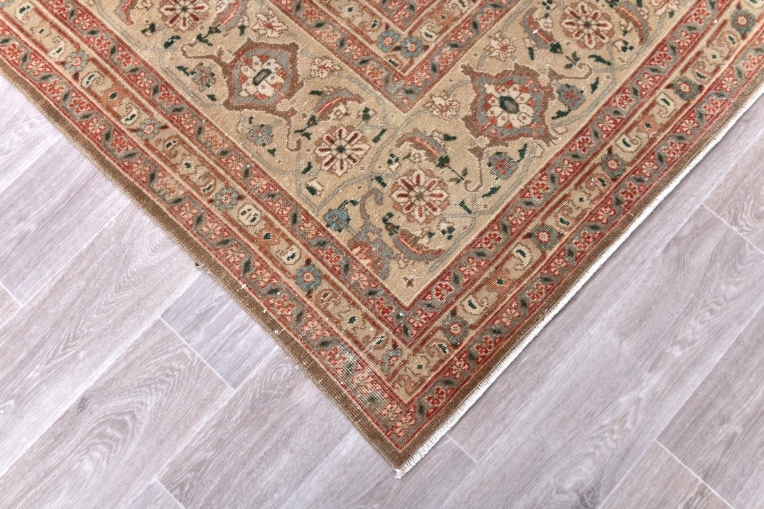 9'5'' x 11'8'' Handmade Vintage Wool Rug - 242596 - 9