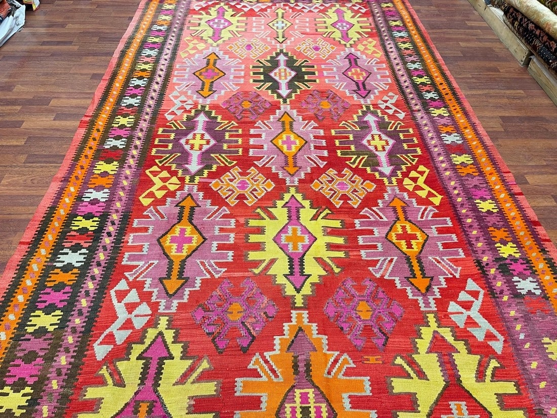 Antique Caucasian Kilim Rug- 4893 - 4