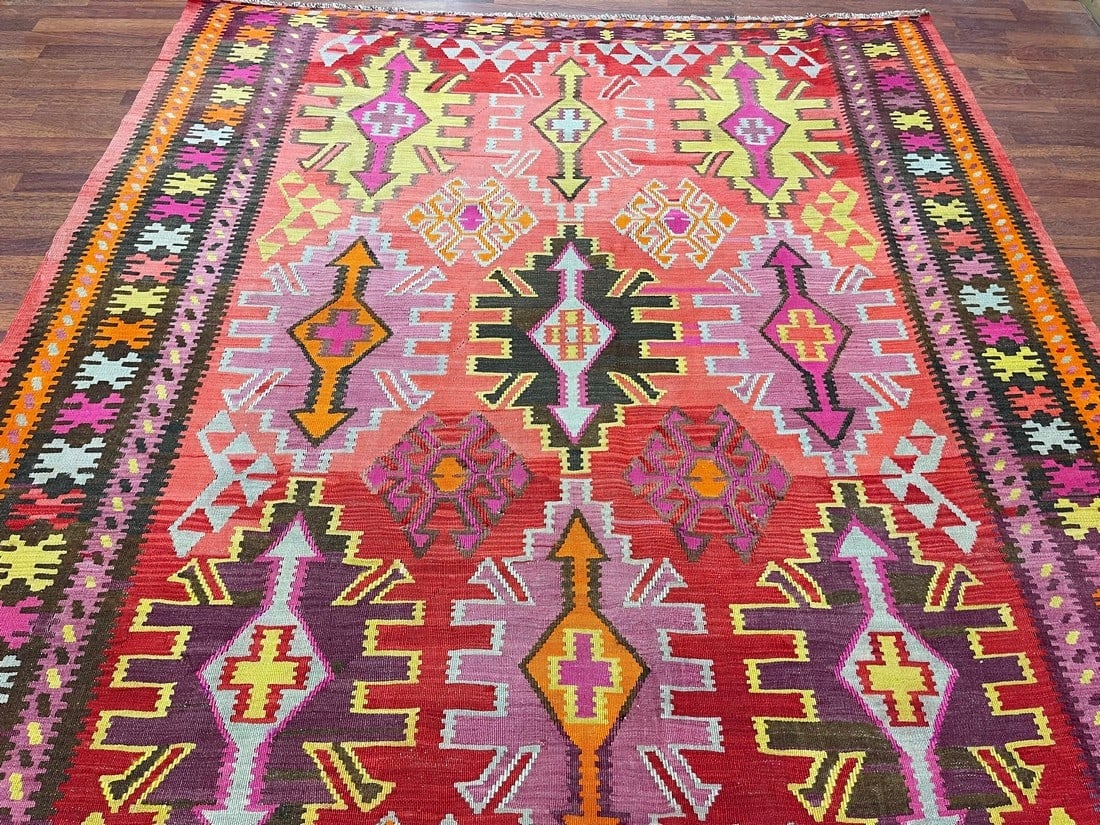 Antique Caucasian Kilim Rug- 4893 - 5