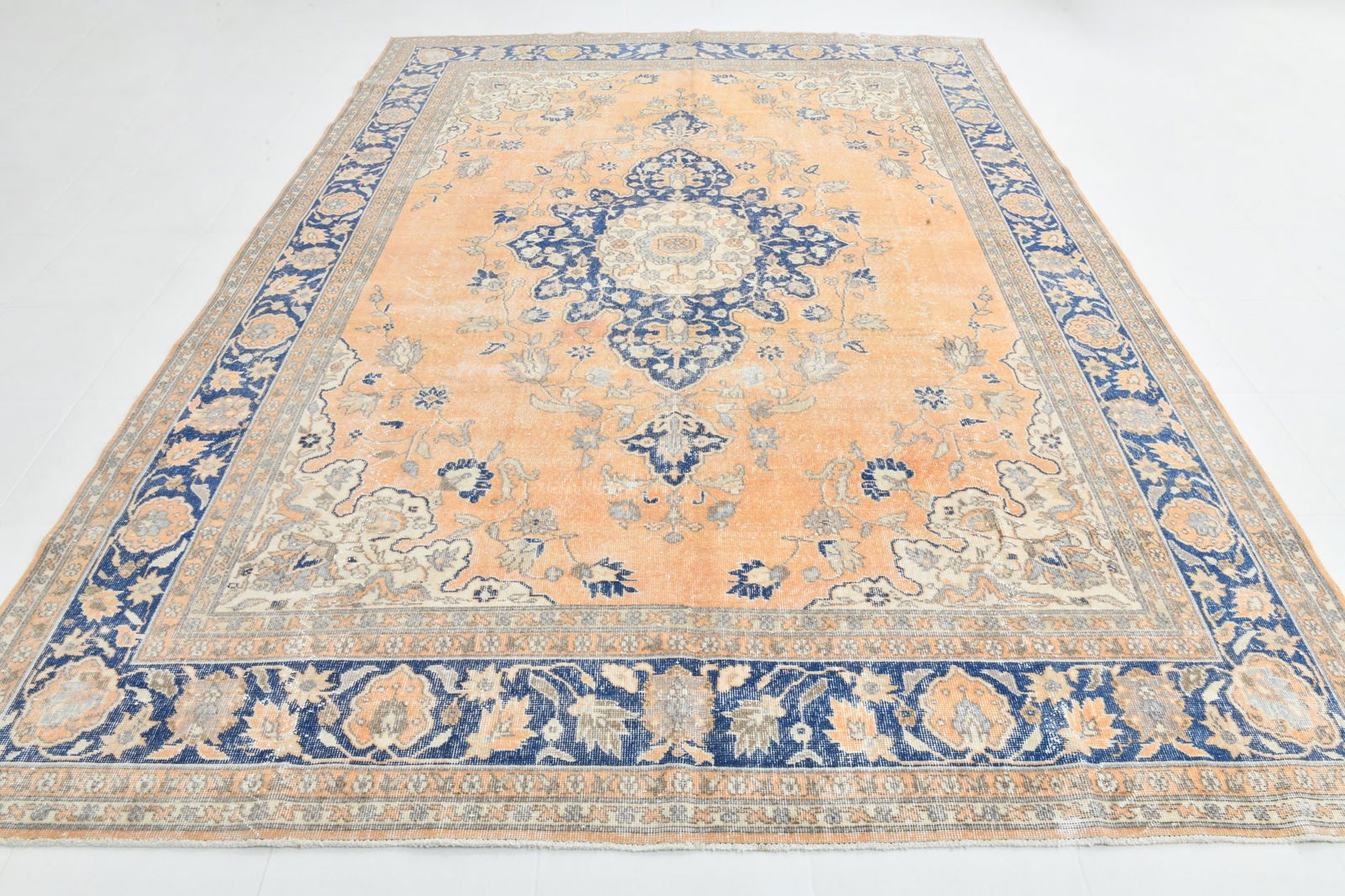 8'5'' x 11'8'' Handmade Vintage Wool Rug - 6937 - 2