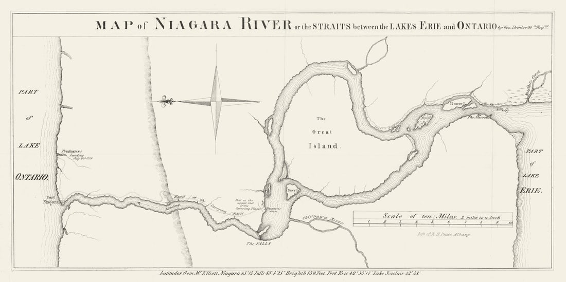 Niagara River or the straits between the Lakes Erie and Ontario. Dember 1849 map (1 of 1)