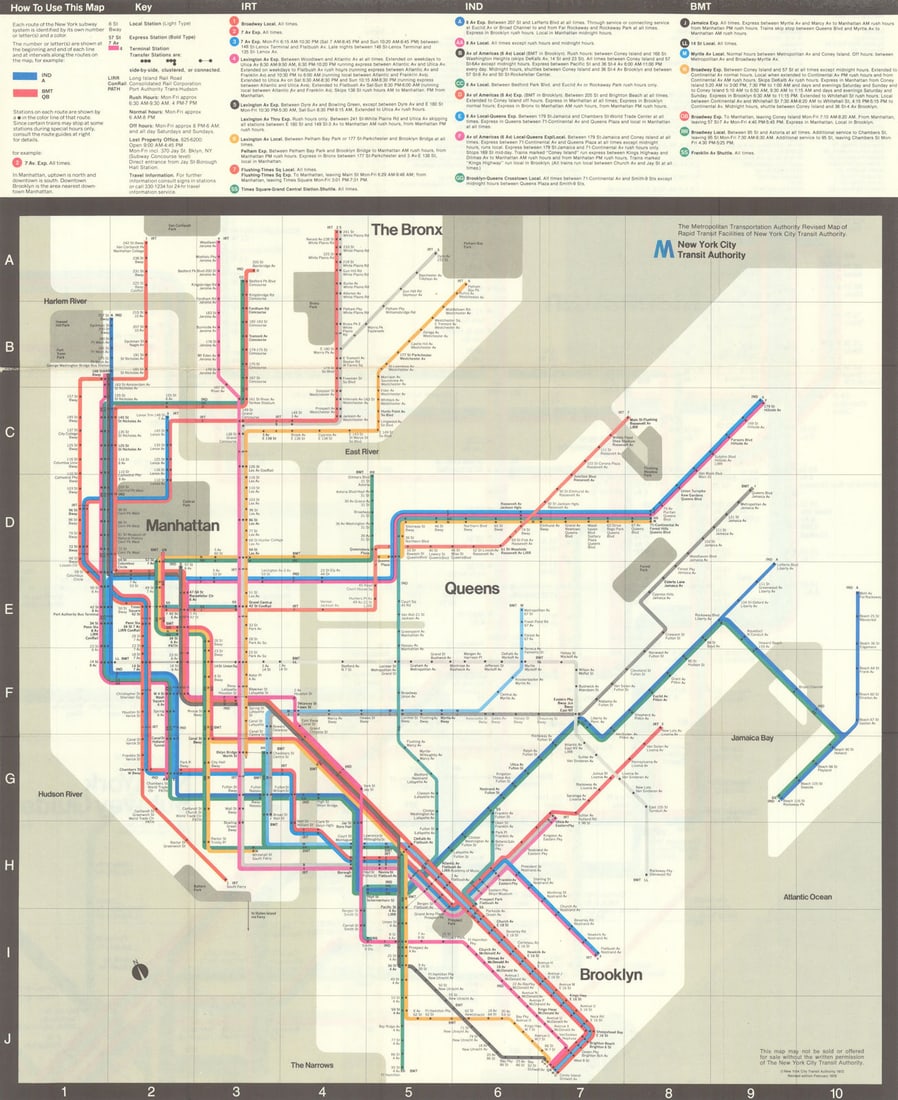 New York Subway Guide. Massimo Vignelli/New York City Transit Authority 1978 map (1 of 1)