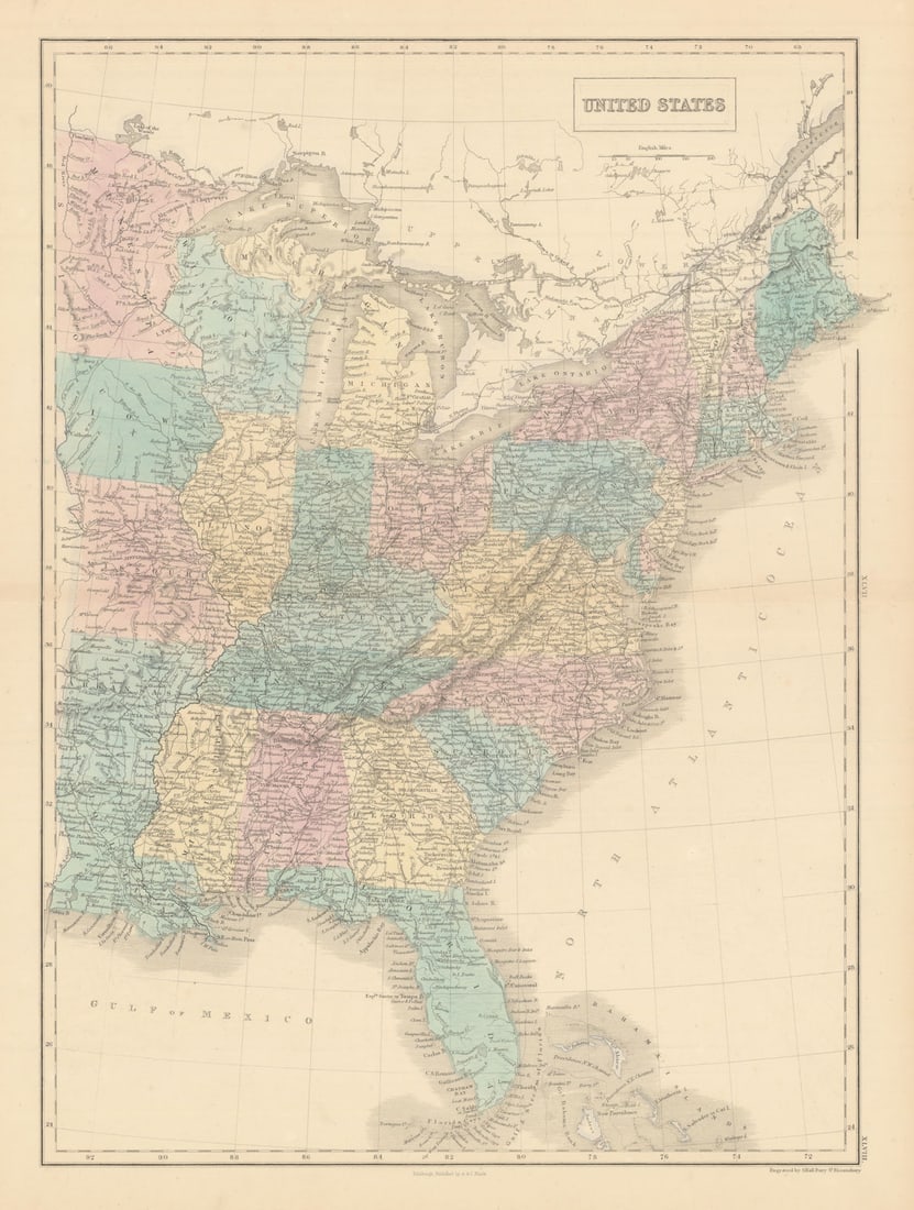United States. Eastern USA. 31 states. Minnesota Territory. SIDNEY HALL 1856 map: Title: United States. Eastern USA. 31 states. Minnesota Territory. SIDNEY HALL 1856 map Description: United States' by Hall, Sidney. Published 1856. Antique atlas map with original hand colouring / co