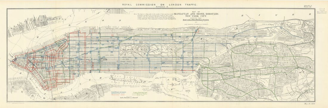 Manhattan & Bronx, New York City, Interurban Street Railway System 1906 map (1 of 1)