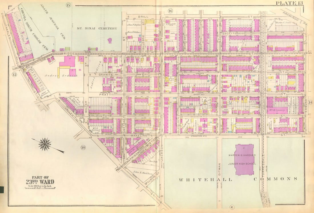 PHILADELPHIA. Frankford. Bridge Whitehall Pratt Ditman Edmund. BROMLEY 1929 map: Title: PHILADELPHIA. Frankford. Bridge Whitehall Pratt Ditman Edmund. BROMLEY 1929 map Description: Part of 23rd Ward'. This map was prepared for fire insurance purposes by the civil engineering firm