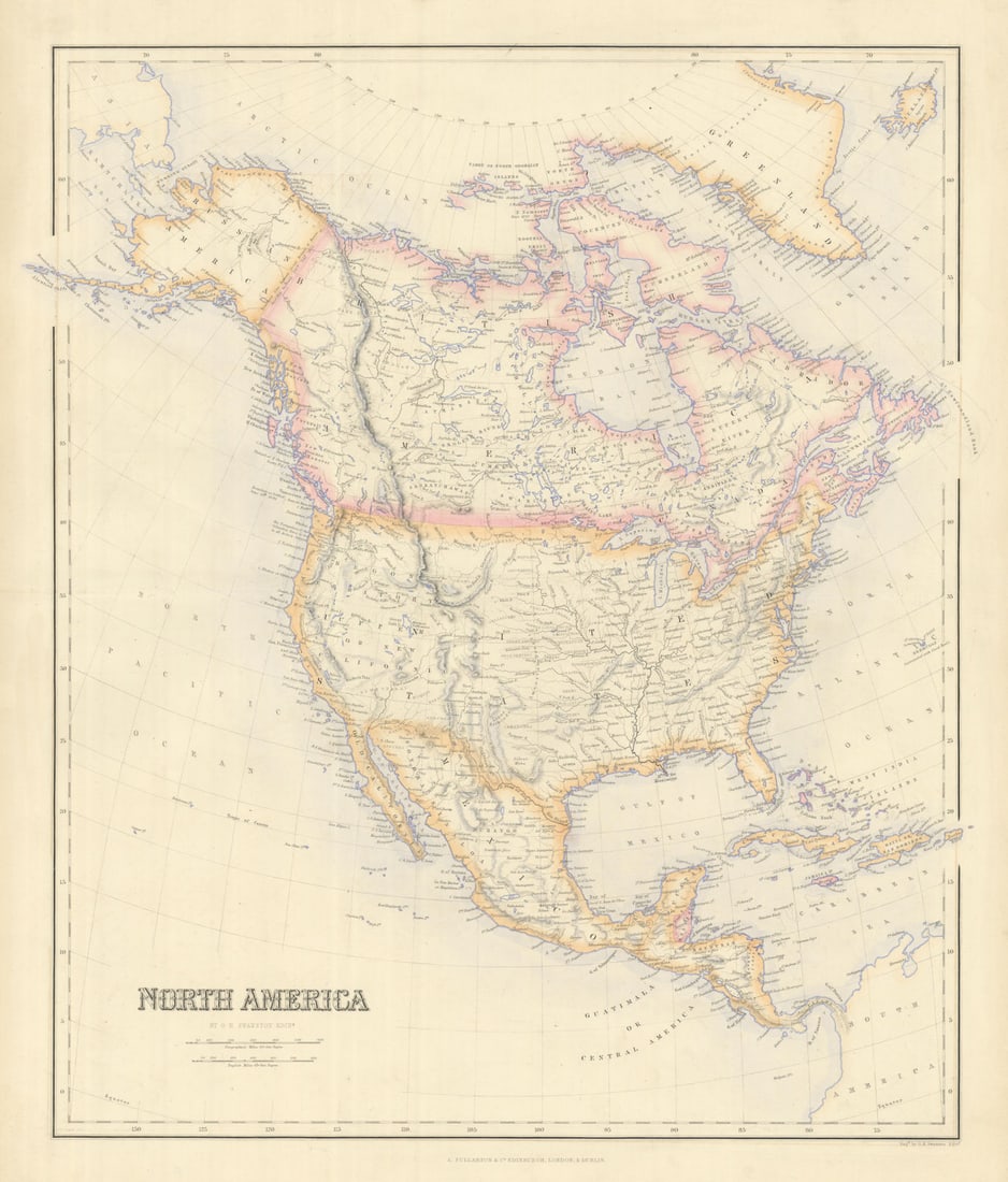 North America. New California. Native America tribes. SWANSTON 1860 old map (1 of 1)