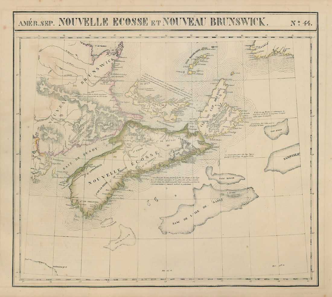 Amér. Sep. Nouvelle Écosse et Nouveau Brunswick #44 Canada VANDERMAELEN 1827 map (1 of 1)
