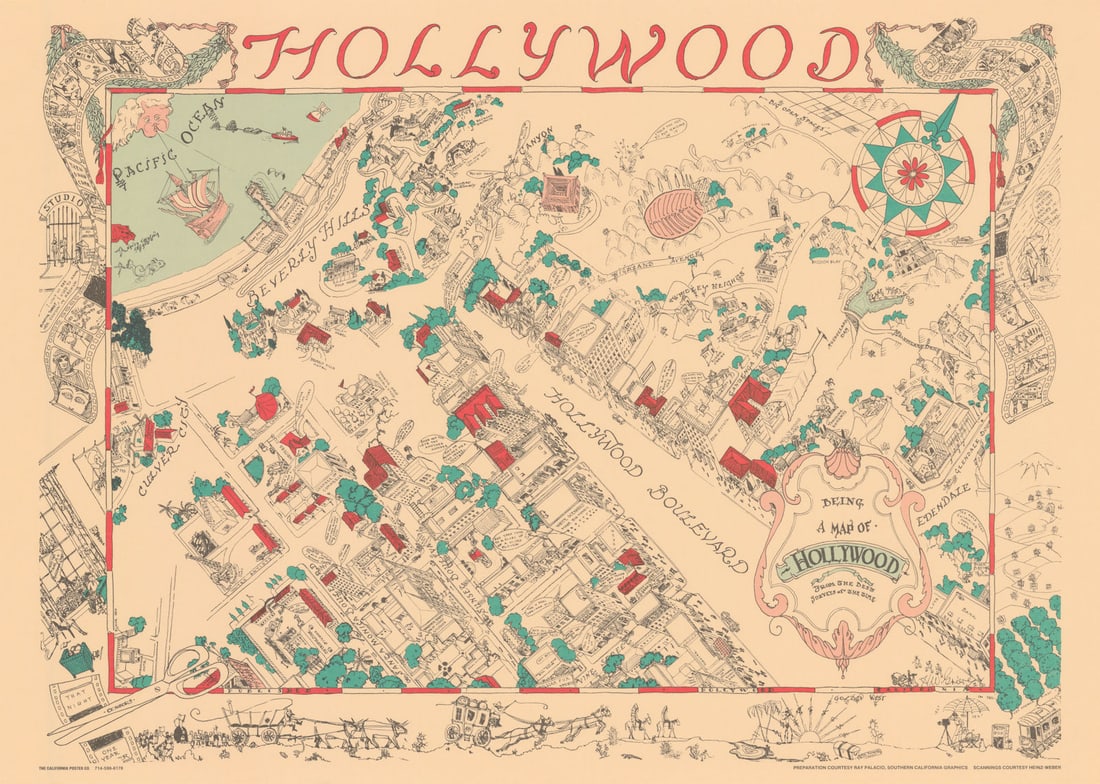 Being a map of Hollywood, from the best surveys of the time. GRIEVE 1926 (1960s) (1 of 1)