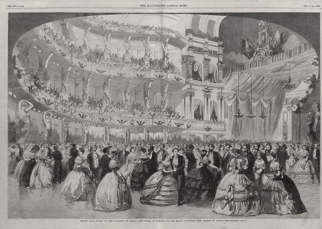 Academy of Music New York. Grand Ball for Prince of Wales (Edward VII) 1860 (1 of 1)
