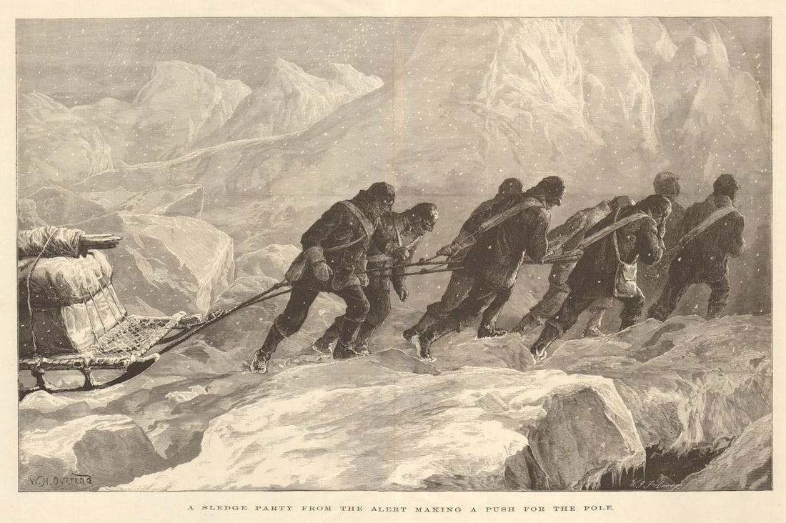 Arctic Expedition: the Alert's sledge party heading for the North Pole 1876 (1 of 1)