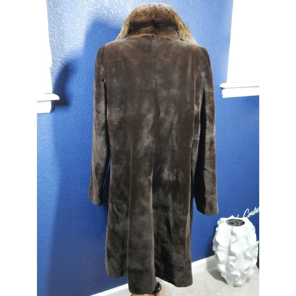 Stunning Designer J Mendel Sheared Mink & Chinchilla 7/8ths length Fur Coat - 4