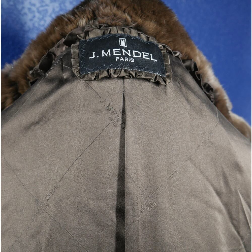 Stunning Designer J Mendel Sheared Mink & Chinchilla 7/8ths length Fur Coat - 6