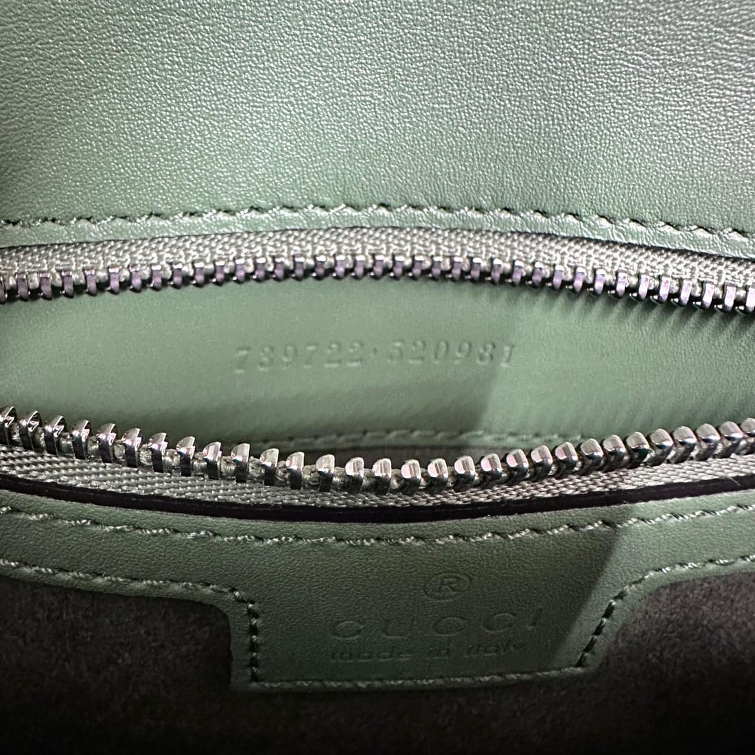GUCCI Blondie Mini Pastel Green Leather Shoulder Bag - 11