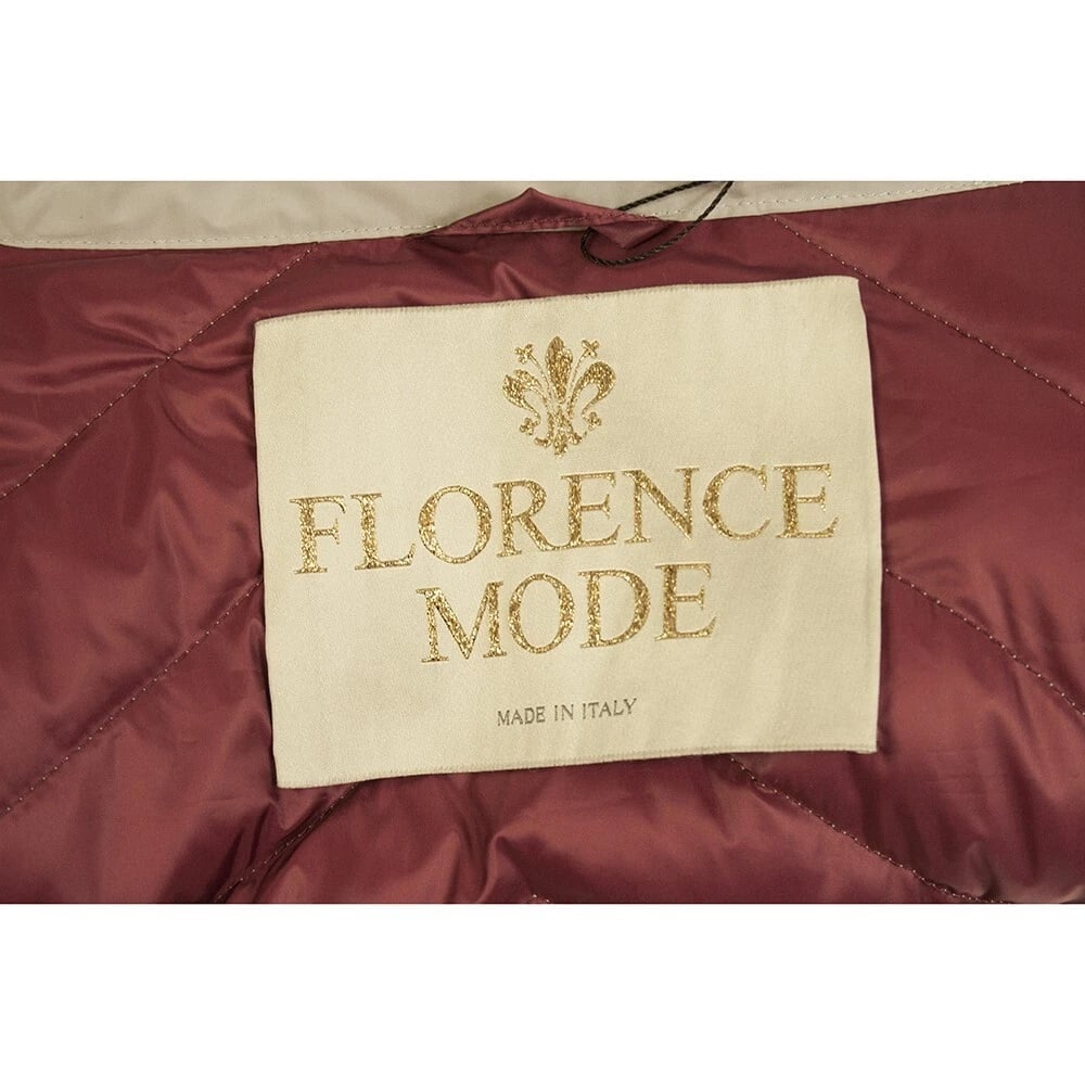 Florence mode Gray Quilted Puffer Jacket Coat Vison Mink Fur Short Sleeve 42 - 3