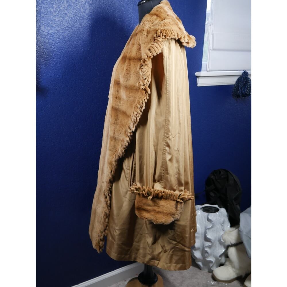 Gorgeous Whiskey Fringe Female Sheared Mink Reversible Fur Coat Jacket XL Plus - 6