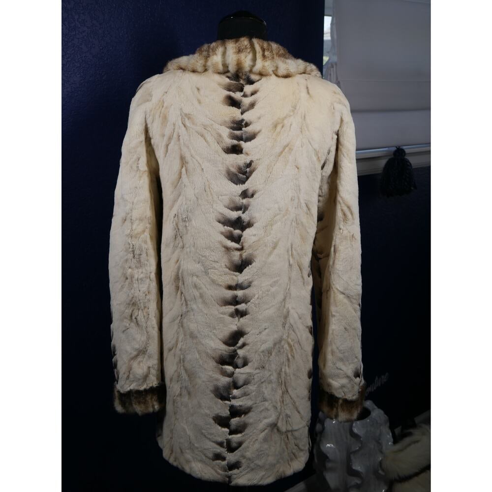 Gorgeous Reversible Palomino & Sheared Cross Mink Fur Coat Jacket - 3