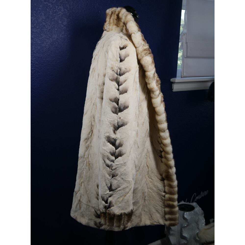 Gorgeous Reversible Palomino & Sheared Cross Mink Fur Coat Jacket - 4