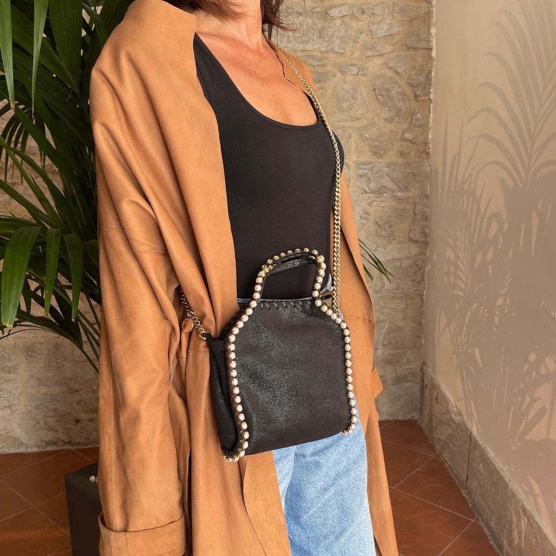 STELLA MCCARTNEY Falabella Mini Tote bag with pearls yes - 15