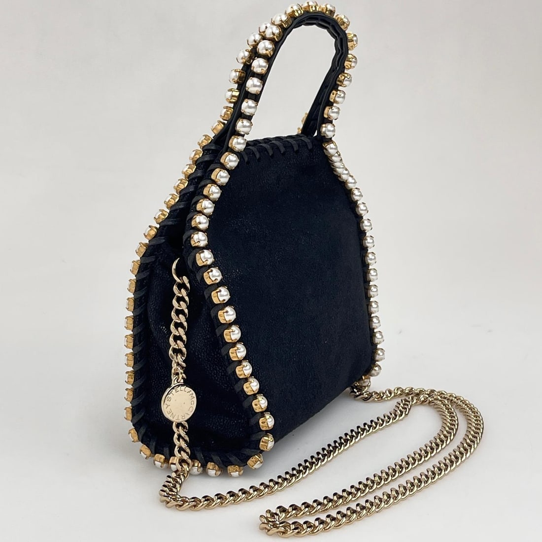 STELLA MCCARTNEY Falabella Mini Tote bag with pearls yes - 2