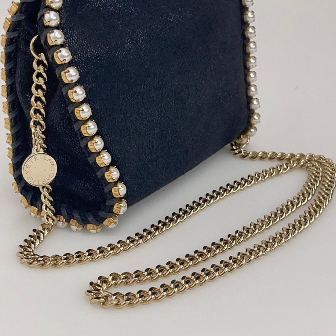 STELLA MCCARTNEY Falabella Mini Tote bag with pearls yes - 3