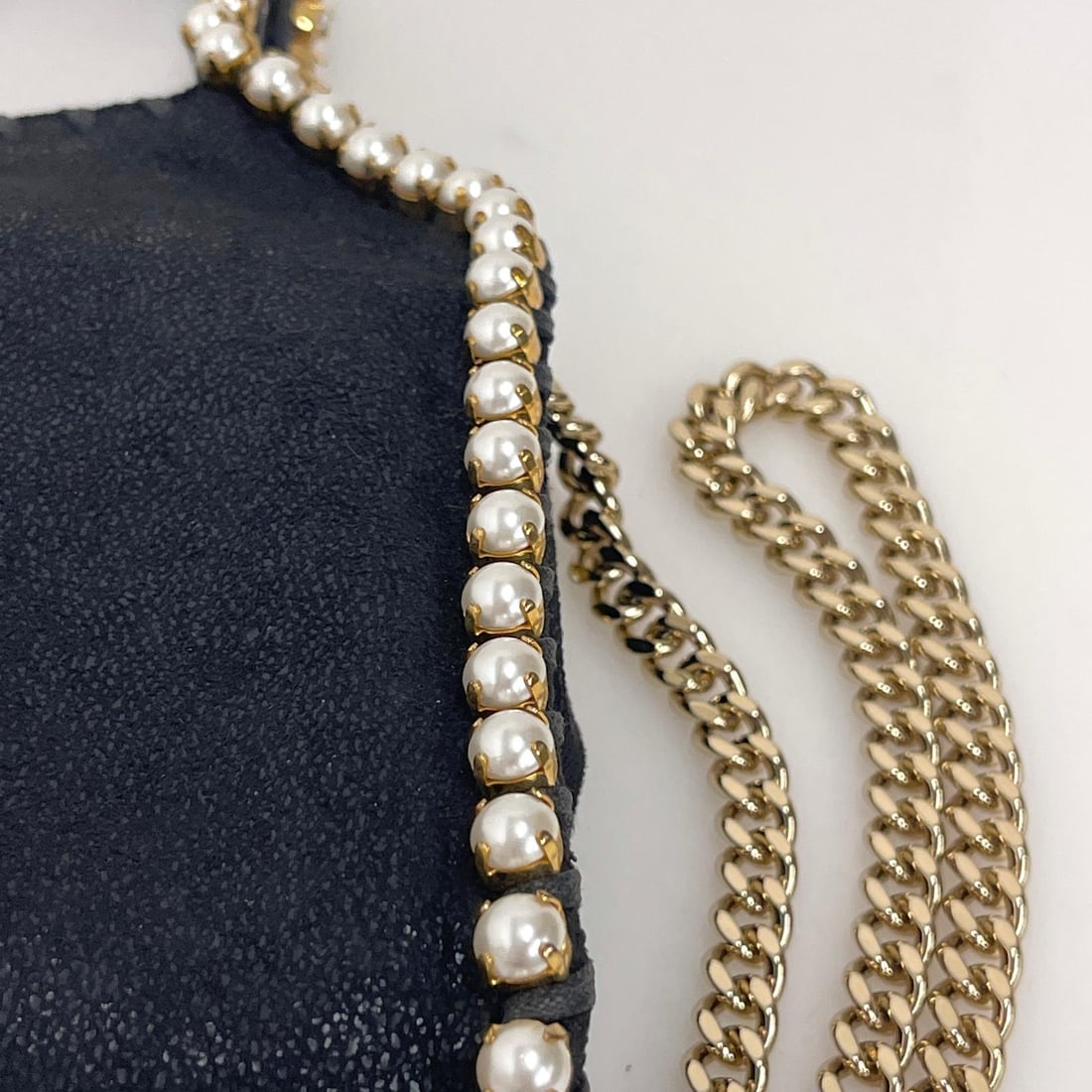 STELLA MCCARTNEY Falabella Mini Tote bag with pearls yes - 8