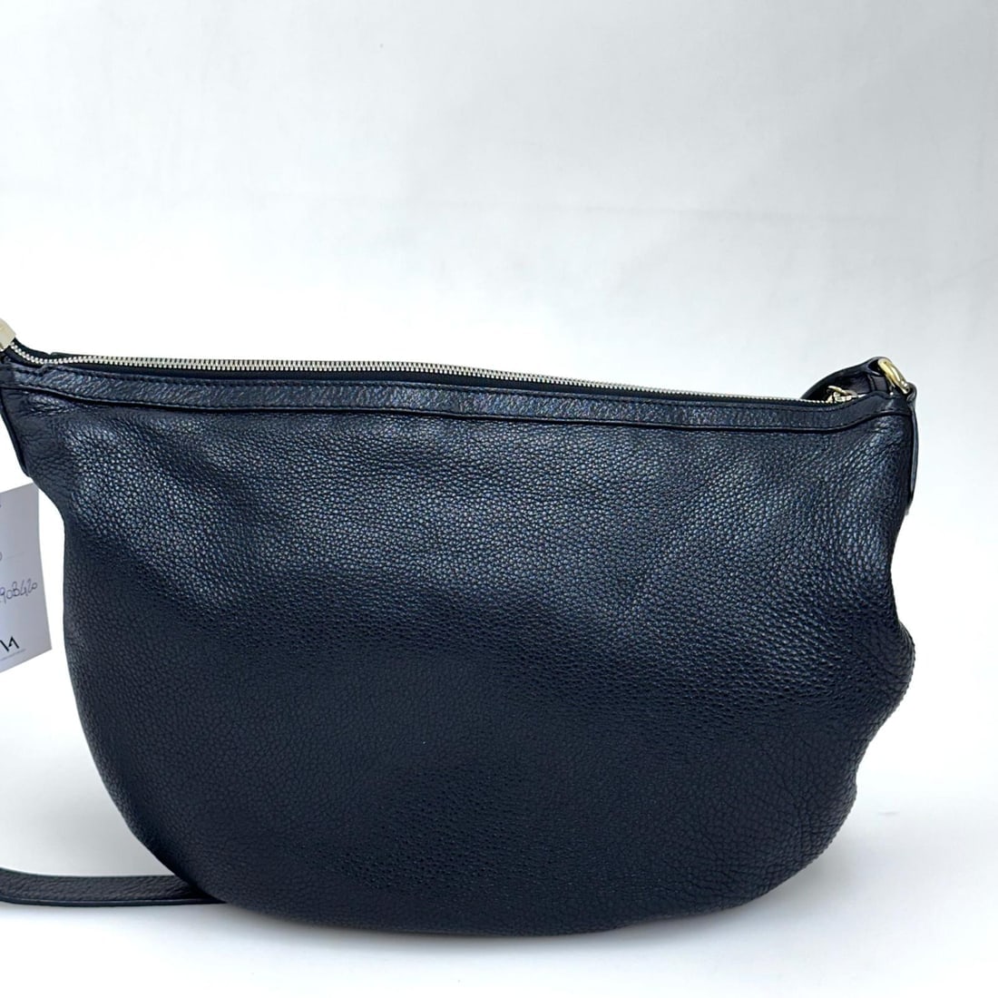 GUCCI Soho Disco Bag in Black Hammered Leather - 9