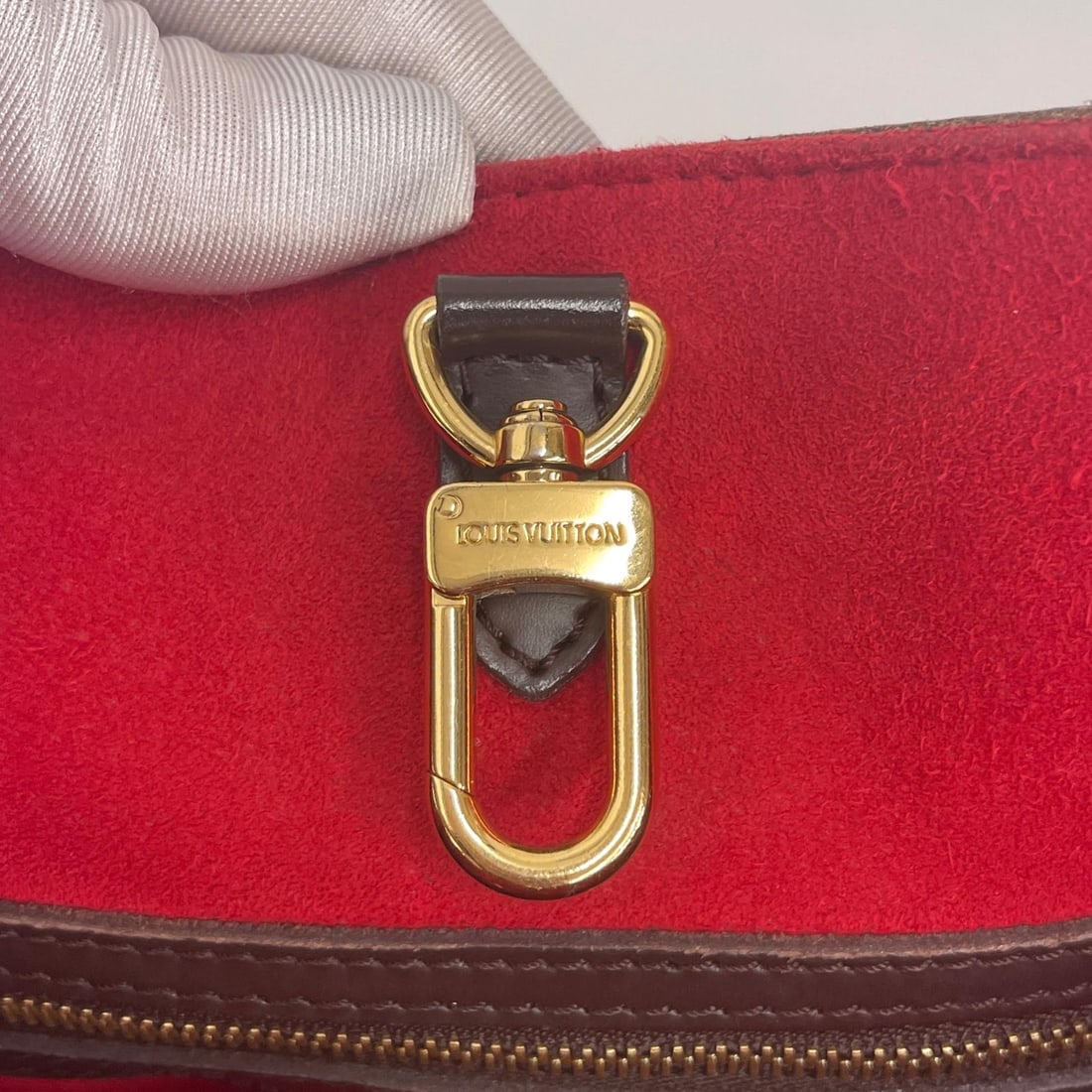 LOUIS VUITTON Hampstead MM Shoulder Bag in Damier Ebene Canvas - 11